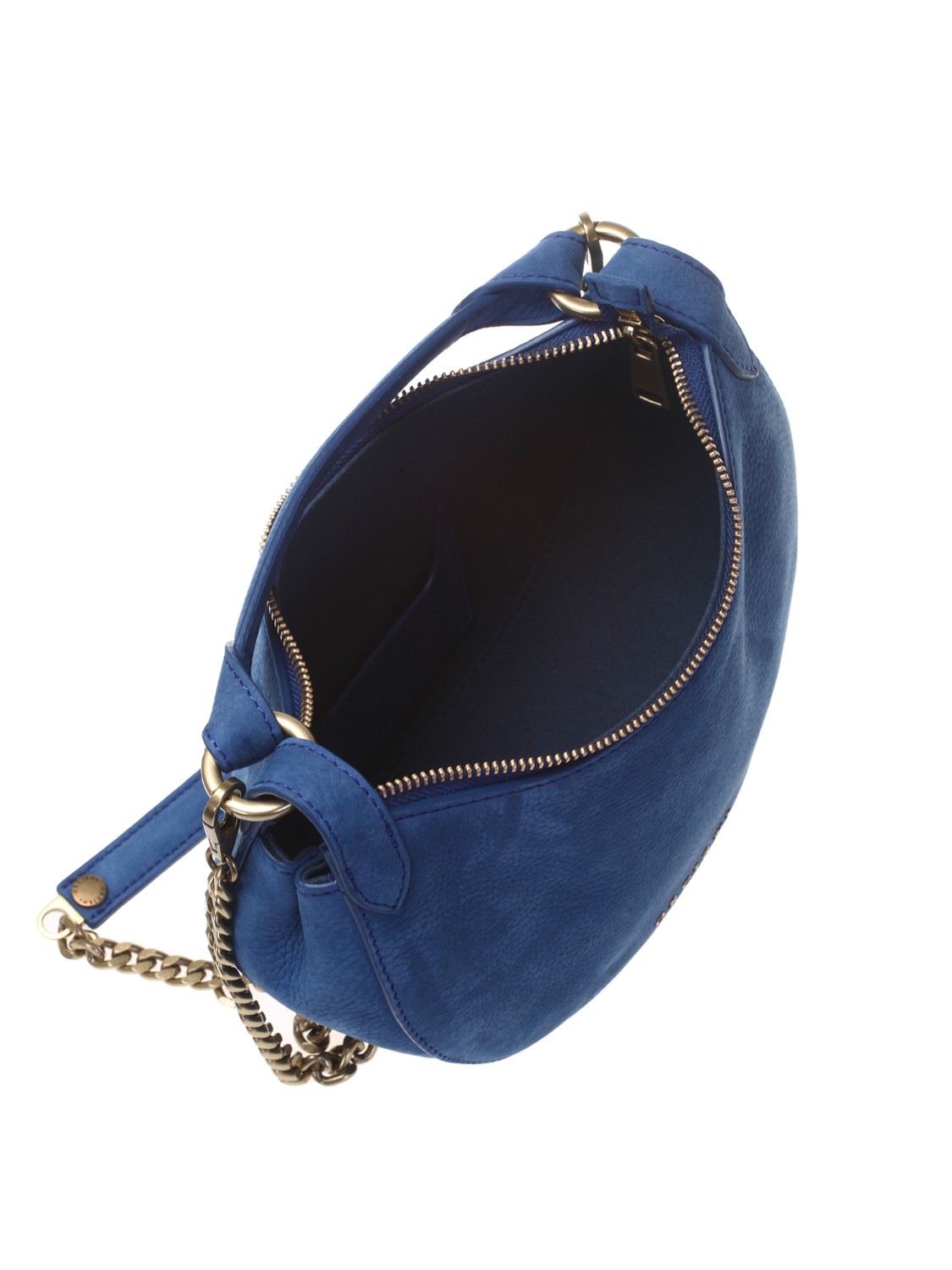 shop ORCIANI  Borsina: Orciani Mini Bag Dumpling Nabucco in Nubuck con tracolla.
Dimensioni: Larghezza: 24 cm / Altezza: 16 cm / Profondità: 10 cm.
Tasche: portacarte interno.
Chiusura con zip.
Tracolla rimovibile a catena.
Dettagli finitura ottone dorato.
Composizione: 100% Pelle.
Fabbricata in Italia.. SD0179 NAB-ELETTRICO number 849620